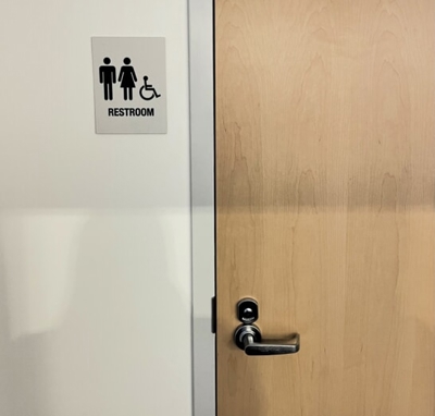 JU Basketball Facility restroom ADA sign Photo